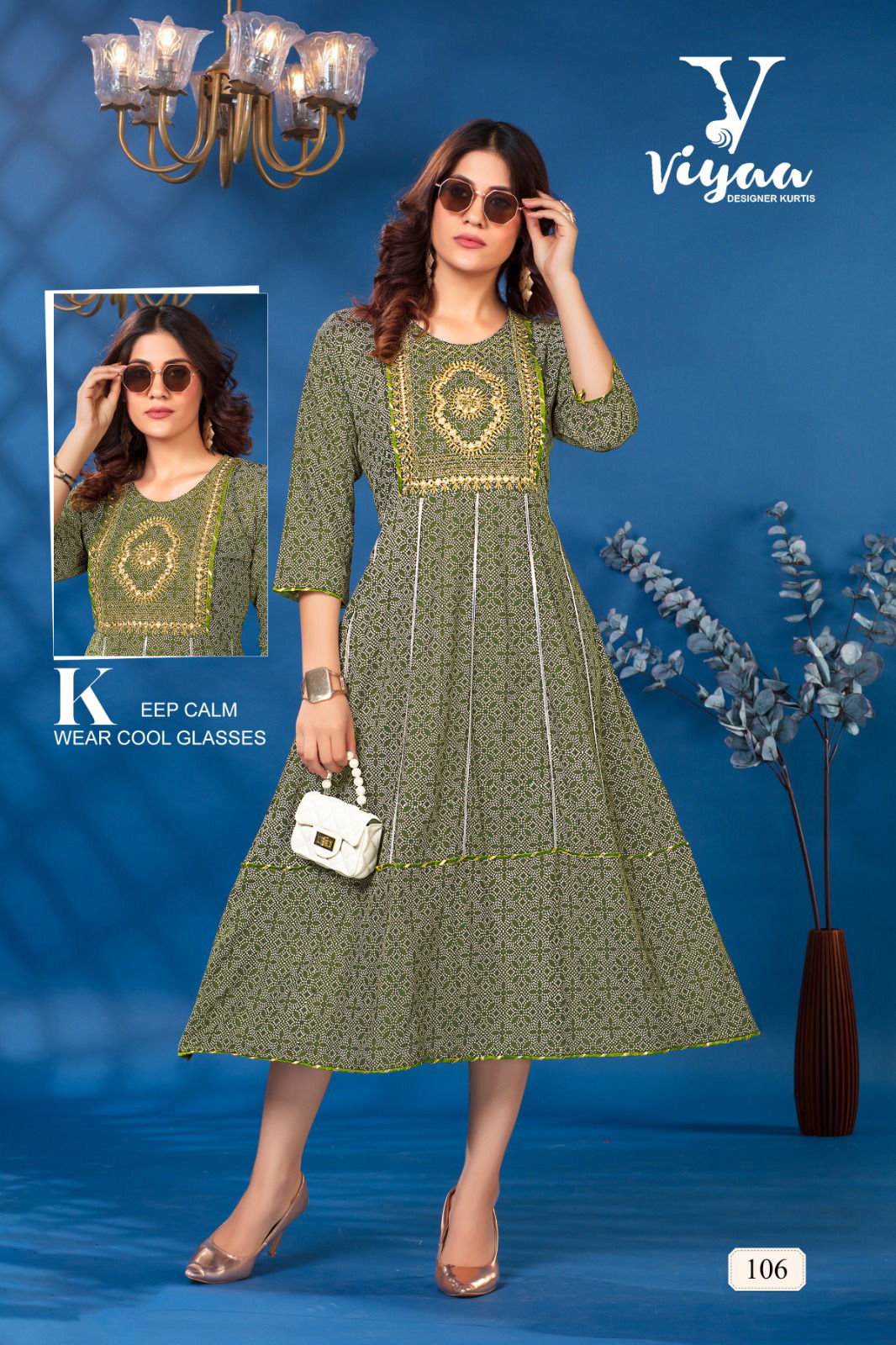 Viyaa Bandhej 1 Designer Foli Printed Kurti Catalog
